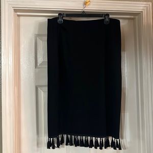 Dainty Jewells Black Tassel Pencil Skirt